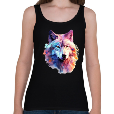 PRINTFASHION farkas - Női atléta - Fekete női trikó