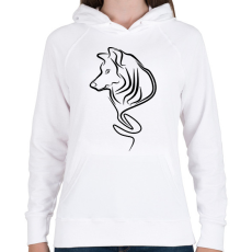 PRINTFASHION Farkas - Női kapucnis pulóver - Fehér