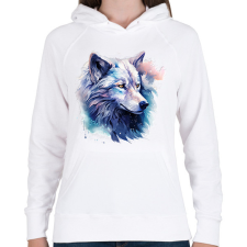 PRINTFASHION farkas - Női kapucnis pulóver - Fehér női pulóver, kardigán