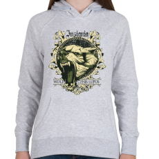 PRINTFASHION Farkas - Női kapucnis pulóver - Sport szürke