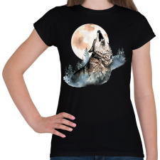 PRINTFASHION Farkas  - Női póló - Fekete női póló