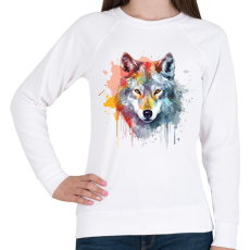 PRINTFASHION Farkas - Női pulóver - Fehér