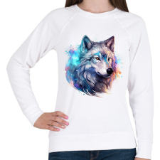 PRINTFASHION farkas - Női pulóver - Fehér női pulóver, kardigán