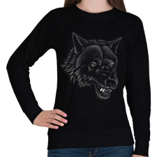 PRINTFASHION farkas - Női pulóver - Fekete női pulóver, kardigán