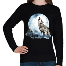 PRINTFASHION Farkas - Női pulóver - Fekete női pulóver, kardigán