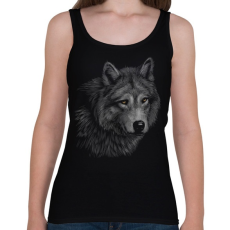 PRINTFASHION Farkas portré - Női atléta - Fekete