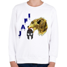 PRINTFASHION farkas spárta - Gyerek pulóver - Fehér