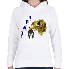 PRINTFASHION farkas spárta - Női kapucnis pulóver - Fehér