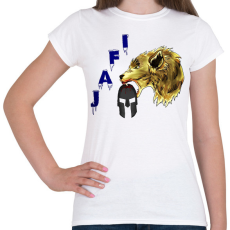PRINTFASHION farkas spárta - Női póló - Fehér