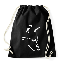 PRINTFASHION Farkas  - Sportzsák, Tornazsák - Fekete tornazsák