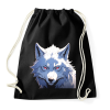 PRINTFASHION farkas - Sportzsák, Tornazsák - Fekete