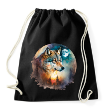 PRINTFASHION Farkas  - Sportzsák, Tornazsák - Fekete tornazsák