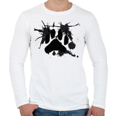 PRINTFASHION Farkas talp - Férfi hosszú ujjú póló - Fehér