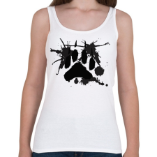 PRINTFASHION Farkas talp - Női atléta - Fehér női trikó