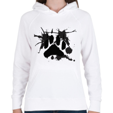 PRINTFASHION Farkas talp - Női kapucnis pulóver - Fehér