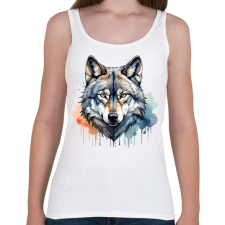 PRINTFASHION farkas vízfesték - Női atléta - Fehér női trikó