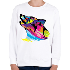 PRINTFASHION Farkaskutya  - Gyerek pulóver - Fehér gyerek pulóver, kardigán