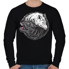 PRINTFASHION Farkasos - Férfi pulóver - Fekete férfi pulóver, kardigán