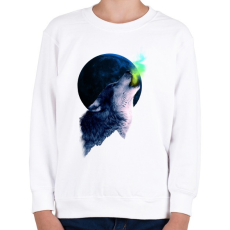 PRINTFASHION Farkasüvöltés - Gyerek pulóver - Fehér
