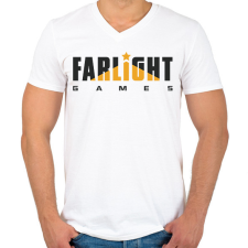 PRINTFASHION Farlight games - Férfi V-nyakú póló - Fehér férfi póló