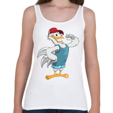 PRINTFASHION Farmer Chicken - Női atléta - Fehér női trikó
