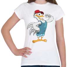 PRINTFASHION Farmer Chicken - Női póló - Fehér