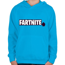 PRINTFASHION Fartnite - Gyerek kapucnis pulóver - Azúrkék gyerek pulóver, kardigán