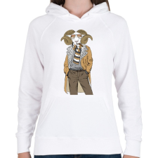 PRINTFASHION Fashion Goat - Női kapucnis pulóver - Fehér női pulóver, kardigán