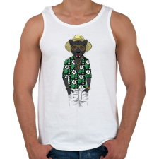 PRINTFASHION Fashion Panther - Férfi atléta - Fehér atléta, trikó