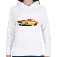 PRINTFASHION Fast car - Női kapucnis pulóver - Fehér női pulóver, kardigán