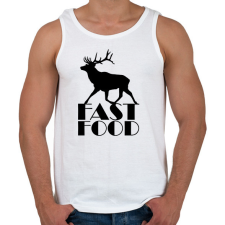 PRINTFASHION Fast food - Férfi atléta - Fehér atléta, trikó