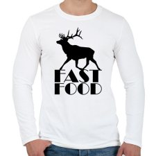 PRINTFASHION Fast food - Férfi hosszú ujjú póló - Fehér férfi póló