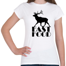 PRINTFASHION Fast food - Női póló - Fehér női póló