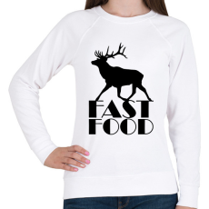 PRINTFASHION Fast food - Női pulóver - Fehér