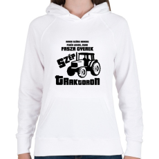 PRINTFASHION Fasza Gyerek Traktoron  - Női kapucnis pulóver - Fehér