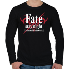 PRINTFASHION Fate Stay Night - Férfi hosszú ujjú póló - Fekete férfi póló