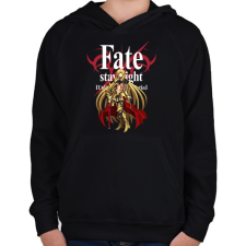 PRINTFASHION Fate stay night - Gyerek kapucnis pulóver - Fekete gyerek pulóver, kardigán
