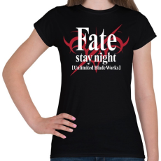 PRINTFASHION Fate Stay Night - Női póló - Fekete