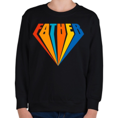 PRINTFASHION Father - Gyerek pulóver - Fekete