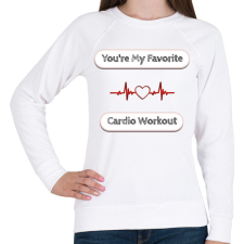 PRINTFASHION fav cardio - Női pulóver - Fehér női pulóver, kardigán
