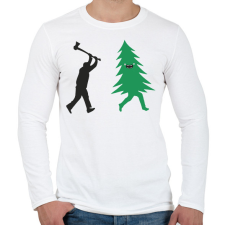 PRINTFASHION Favágás - Férfi hosszú ujjú póló - Fehér férfi póló