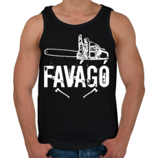 PRINTFASHION favágó - Férfi atléta - Fekete