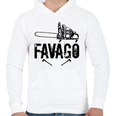 PRINTFASHION favágó - Férfi kapucnis pulóver - Fehér