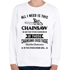 PRINTFASHION Favágó / Fűrész - Gyerek pulóver - Fehér