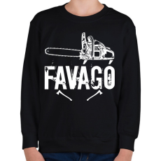PRINTFASHION favágó - Gyerek pulóver - Fekete