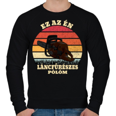 PRINTFASHION Favágó / Láncfűrész - Férfi pulóver - Fekete