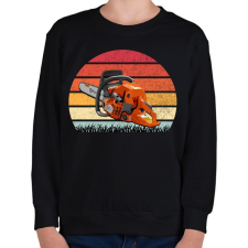 PRINTFASHION Favágó / Láncfűrész - Gyerek pulóver - Fekete gyerek pulóver, kardigán