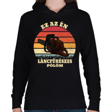 PRINTFASHION Favágó / Láncfűrész - Női kapucnis pulóver - Fekete