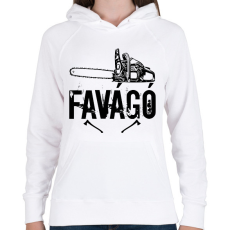 PRINTFASHION favágó - Női kapucnis pulóver - Fehér
