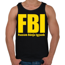 PRINTFASHION FBI - Férfi atléta - Fekete atléta, trikó